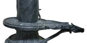 Black Marble Shivling Statue