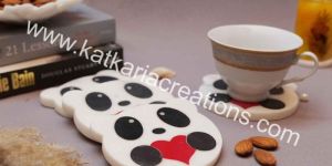 Marble Coaster Panda Inlay