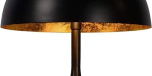 Mushroom Black Coated Table Lamp