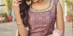 Ladies Designer Mauve Purple Embroidered Anarkali Suit