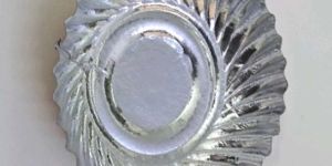 5 Inch Silver Wrinkle Paper Plate