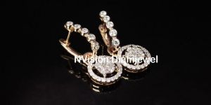 Rose Gold Natural Diamond Earring Bali