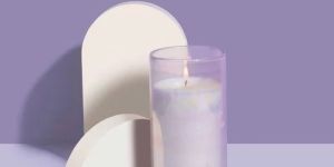 Cylindrical Glass Candle Holder