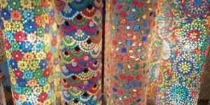 LED Glass Mosaic Table Lamp