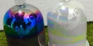 Rainbow Finish Glass Bell Jar