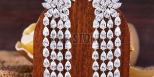 Marquise & Pear Cut Diamond White Gold Drop and Dangle Earrings