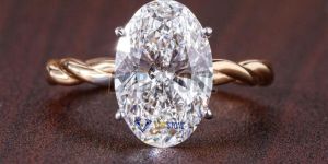 Oval And Round Cut Diamond Rose Gold Ring