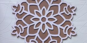 Diya and Flower Rangoli Stencil - Large