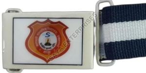 White School Belt Buckle