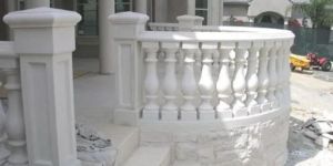 White Marble Railing Pillar