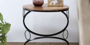 Wooden Top End Table