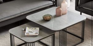 Marble Top Coffee Table Set