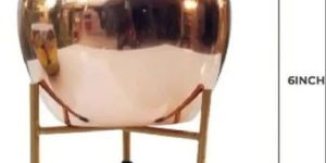 Round Golden Iron Flower Pot