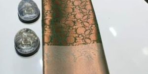 Banarasi Golden Zari Work Soft Silk Saree