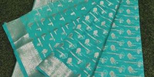 Banarasi Green Semi Georgette Saree