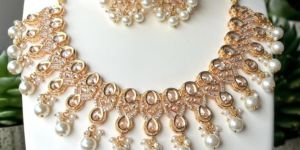 Golden Brass Necklace Set