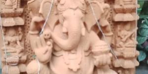 Pink Sandstone Ganesh Statue