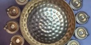Brass Diya Urli Bowl