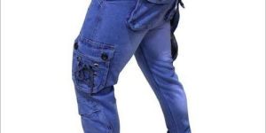 Mens Denim Cargo Pant