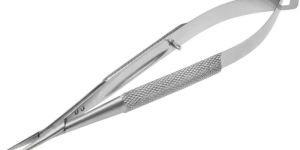 Curved Baby Barraquer Needle Holder