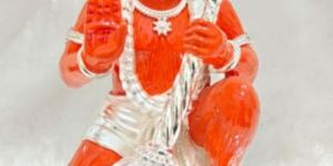 Resin Silver Plated Hanuman Statue