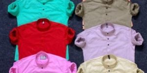 Mens Plain Cotton Kurta Shirt