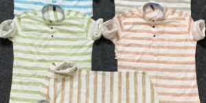 Mens Striped Cotton Kurta Shirt