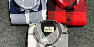 Mens Stylish Cotton Check Shirt