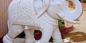 Marble Elephant Statue