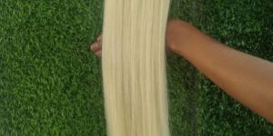 Straight Blonde Weft Hair Extension