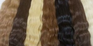 Wavy Blonde Weft Hair Extension