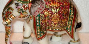 Marble Elephant Statue