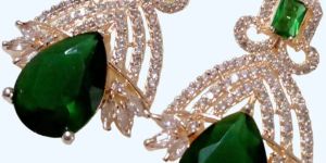 Brass Metal Rhodium Polish Ad Earring