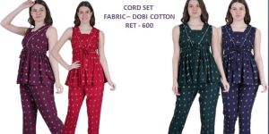 women cotton co-ord set