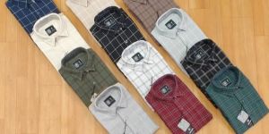 Mens Lycra Check Shirt