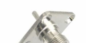 TNC (F) 4 Hole Panel Mount Connector for RG174 Cable