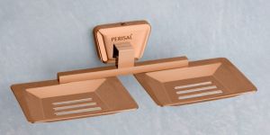 Groovy Rose Gold Double Soap Dish