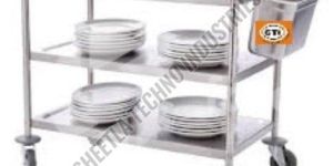 Stainless Steel Serving Trolley