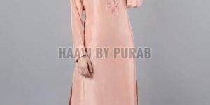 Ladies Cupro Silk Collar Neck Kurta
