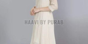 Ladies Mukaish Embroidered Chanderi Kurta