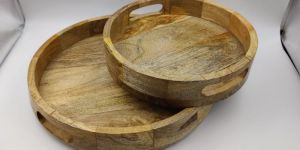 Wooden Round Serving Tray