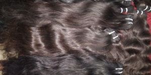 PURE VIRGIN NATURAL DARK BROWN HAIR