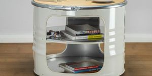 Compartment Barrel Tea Poy