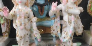 Radha Krishna Stone Statue