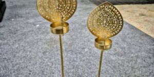 Metal Pillar Candle Holder
