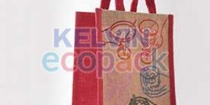 14 X 12 X 8 Inch Jute Wine Bottle Bag