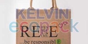 14 X 14 X 5 Inch Jute Shopping Bag