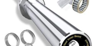 6 Ft. Olympic Barbell Rod with Spring Lock for Weightlifting