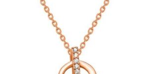 Rose Gold Cluster Pendant with Chain