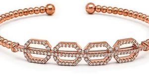 Rose Gold Pentagon Kada